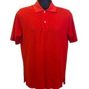 Fedeli Russo Capri Men's Orange Cotton Pique Polo Shirt Made in Italy